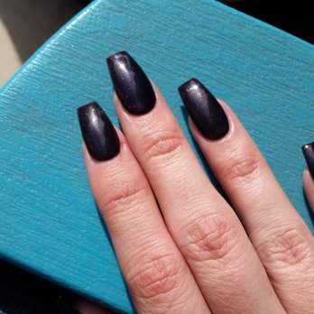 Acryliq Nails - Coffin nails w/gel polish by Christa!! :) - Nail Salons Near Me - Canoga Park, California Acryliq Nails - Coffin nails w/gel polish by Christa!! :) - Nail Salons Near Me - Canoga Park, California