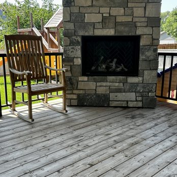 Qualified Carpentry - Built-in outdoor stone fireplace on cedar covered deck. Sioux Falls SD. Qualified Carpentry. - Windows Installation Near Me - Sioux Falls, South Dakota Qualified Carpentry - Built-in outdoor stone fireplace on cedar covered deck. Sioux Falls SD. Qualified Carpentry. - Windows Installation Near Me - Sioux Falls, South Dakota