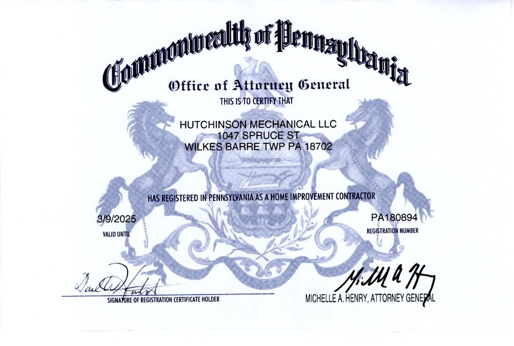 Slide of Hutchinson Mechanical