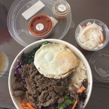KBOP Korean Kitchen - Mixed Rice Bowl w bulgogi - Korean Near Me - Monrovia, California