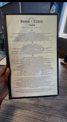 Menu photo 1 Mason-Dixon Cafe Fredericksburg, VA Menu photo 1 Mason-Dixon Cafe Fredericksburg, VA