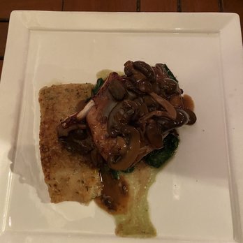 The Beachcomber - Kurobuta pork chop with mushrooms, scalloped potatoes and spinach - Seafood Near Me - Newport Beach, California