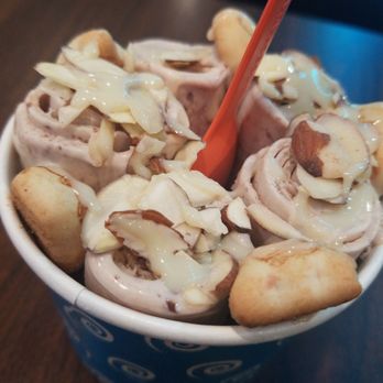 Mary's Fried Ice Cream - Banana nutella mix in , with almonds, panda cookies and condensed milk as the 3 toppings. - Desserts Near Me - Irving, Texas Mary's Fried Ice Cream - Banana nutella mix in , with almonds, panda cookies and condensed milk as the 3 toppings. - Desserts Near Me - Irving, Texas