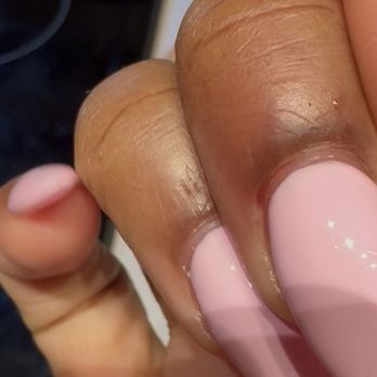 Nail Express Boca - The photo attached shows the aftermath, as it continued bleeding even after I left. Very disappointing and will NOT be going back. - Nail Salons Near Me - Boca Raton, Florida