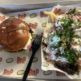 Falafel smash and short rib loaded fries