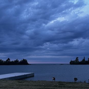King Copper Motel - Stormy evening from the patio - Hotels Near Me - Copper Harbor, Michigan