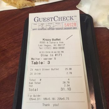 Krazy Buffet - Not even 8:45 - they said we should have come in earlier, because it's not like they have posted hours on the door or anything. - Buffets Near Me - Las Vegas, Nevada