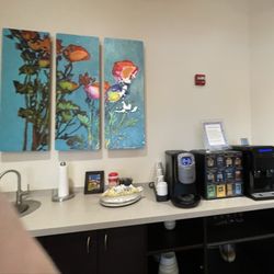 Select Eye Care - Several espresso blends!!! Or various espresso or regular coffee drinks. Tea, too, i think.