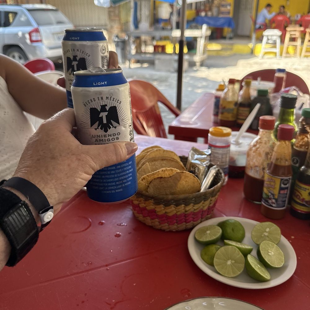 Mariscos Villareal - Delicious ice cold beers and set-up of the table. - Seafood Near Me - Bucerías, NAY Mariscos Villareal - Delicious ice cold beers and set-up of the table. - Seafood Near Me - Bucerías, NAY