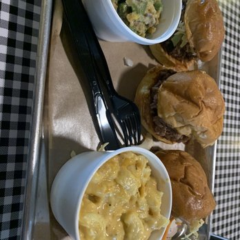 Stack City BBQ & Beer - Slab Slider Trio Specialty , Green Bean Casserole , Smoked Gouda Mac n Cheese - Barbeque Near Me - Austin, Texas