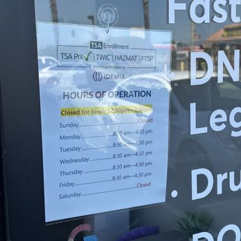 RCDA Testing - House of operation as of 3/25/26 - Laboratory Testing Near Me - Chula Vista, California