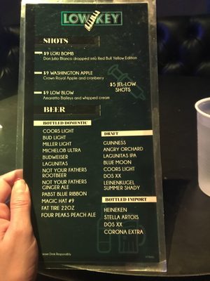 Menu photo 6 Low Key Piano Bar Tempe, AZ