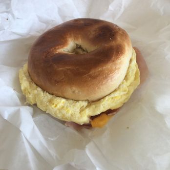 Royal Donuts - Ham, egg, and cheese breakfast bagel. - Donuts Near Me - Pasadena, California