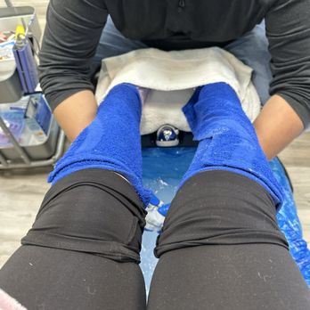LV Nails Spa - Heat wrap for the calves after calf massage - Nail Salons Near Me - Fresno, California LV Nails Spa - Heat wrap for the calves after calf massage - Nail Salons Near Me - Fresno, California