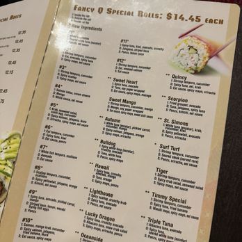 Fancy Q Sushi Bar & Grill - Menu, special rolls - Sushi Bars Near Me - St. Simons, Georgia Fancy Q Sushi Bar & Grill - Menu, special rolls - Sushi Bars Near Me - St. Simons, Georgia