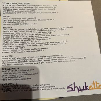 Shukette - Menu - Middle Eastern Near Me - New York, New York