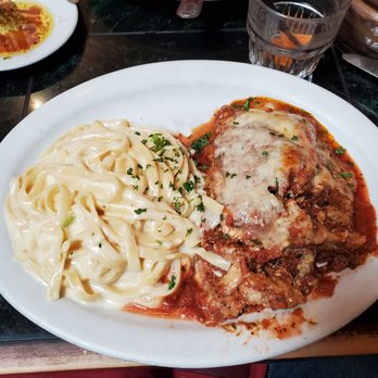 Pascucci - Eggplant Parmesan with Fettucine Alfredo - Italian Near Me - Santa Barbara, California