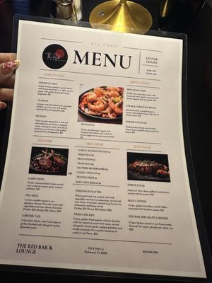 Menu photo 1 The Red Bar & Lounge Richmond, VA