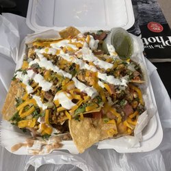 Loaded Salmon Nachos