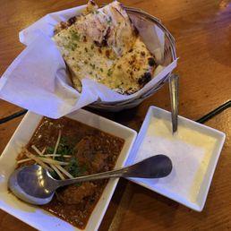 DHABHA CHICKEN CURRY with Raina and Chili Garlic Naan