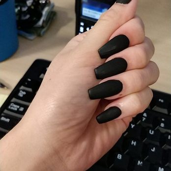 Christina Nails - Matte black nails by Linh - Nail Salons Near Me - Newark, California Christina Nails - Matte black nails by Linh - Nail Salons Near Me - Newark, California