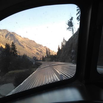 VIA Rail - view through front windows of observation car - Transportation Near Me VIA Rail - view through front windows of observation car - Transportation Near Me