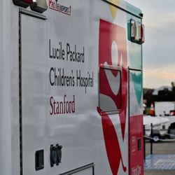 Lucile Packard Children's Hospital Stanford's Main Facility - One of LPCH's dedicated ambulances dropping off their Pediatric Critical Care Transport Team at KNUQ to fly to get a patient