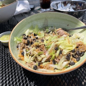 Plaza Antigua - Make your own bowl - carnitas with mexican rice, black beans, lettuce, and avocado salsa - Mexican Near Me - Waynesboro, Virginia Plaza Antigua - Make your own bowl - carnitas with mexican rice, black beans, lettuce, and avocado salsa - Mexican Near Me - Waynesboro, Virginia