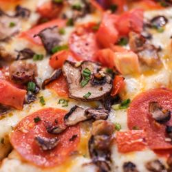 Round Table Pizza - Italian garlic supreme. former fav. still great though.