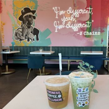 Dig it Coffee - Iced Jasmine lemonade & Lucky Charms matcha latte - Coffee & Tea Near Me - Las Vegas, Nevada