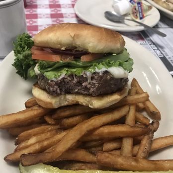 Skoobs Village Grille - The Cheese Please! Burger! Delicious! - American Near Me - Lancaster, New York
