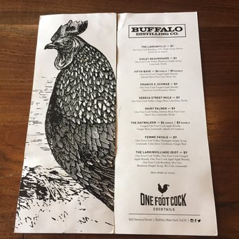Buffalo Distilling Co - Cocktail menu - Distilleries Near Me - Buffalo, New York