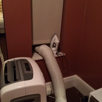 Hotel Union Square - Interesting air conditioning set up. Pretty sure the tube pulls air from a musty closed in shaft. The windows led to nowhere. - Hotels Near Me - San Francisco, California