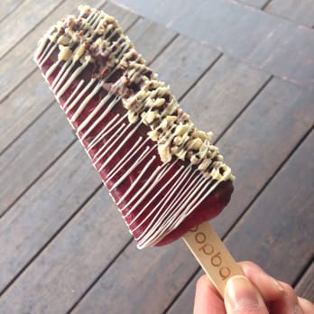 Popbar - Mix berries: dark chocolate dipped with almond drizzled with white chocolate - Desserts Near Me - Anaheim, California