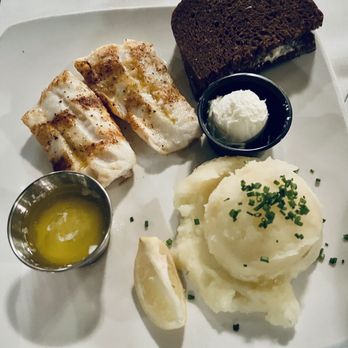 River's Bend - Baked Cod Dinner with Whipped Potatoes - Seafood Near Me - Green Bay, Wisconsin