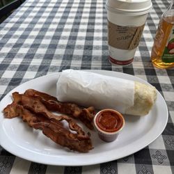 The Little Place - Got a side of bacon today. Cooked perfectly.