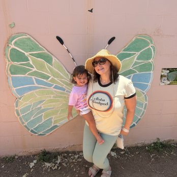 Honolulu Zoo - Posing by the butterfly wall - Zoos Near Me - Honolulu, Hawaii