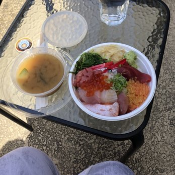 Geta - Chirashi bowl which came with a miso about $21 with tax - Japanese Near Me - Oakland, California