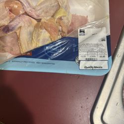 Food Lion - This package of chicken wings was bruised to the point that only eight of the wings weren't.