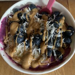 The peanut butter pita ya bowl (added pb on top). So delicious!! The peanut butter pita ya bowl (added pb on top). So delicious!!