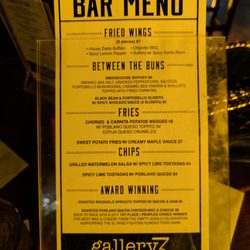 Teddy's Lounge - The bar menu