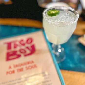 Taco Boy - a margarita with a lime garnish - Mexican Near Me - Asheville, North Carolina