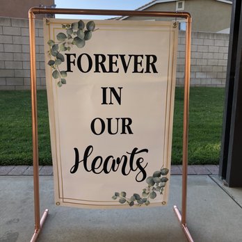 Graphics Factory Printing - Vinyl banner for a funeral service. - Printing Services Near Me - Rancho Cucamonga, California