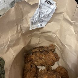 Burnt fried chicken terrible management