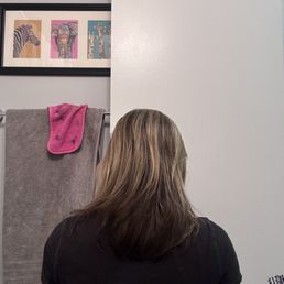 The back of my hair, which he didn't do at all.