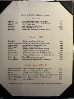 Menu photo 1 Sushi Tomoki Los Angeles, CA