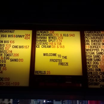 Frostee Freeze - Menu - Fast Food Near Me - New Tazewell, Tennessee
