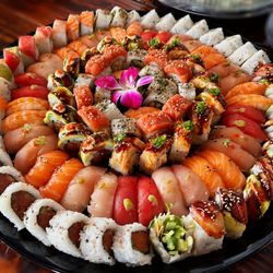 Starlight Sushi Catering - 18" assortment sushi and rolls platter