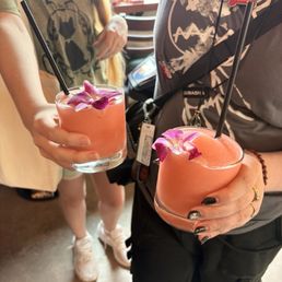 Non-alcoholic frozen strawberry drink the kids loved from the bar inside Soltice (alcohol could be added)