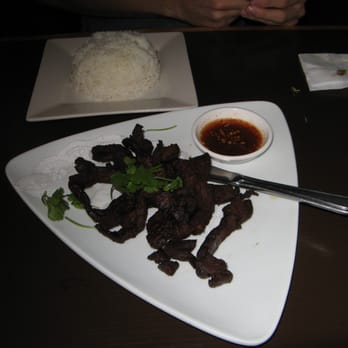Nine & Nine Thai Kitchen - Thai Beef Jerky (Deep Fried Marinated Sliced Beef with Spicy Sauce) - Thai Near Me - Pasadena, California Nine & Nine Thai Kitchen - Thai Beef Jerky (Deep Fried Marinated Sliced Beef with Spicy Sauce) - Thai Near Me - Pasadena, California